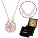  Women's silver necklace rose gold CLOVER 925