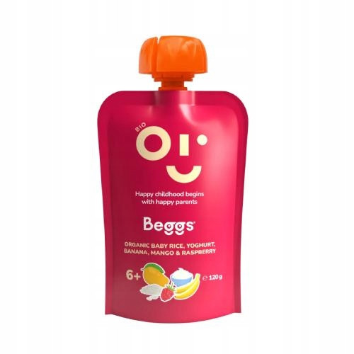  Beggs BIO Baby rice with yogurt, banana, mango and raspberries 6+, 120g