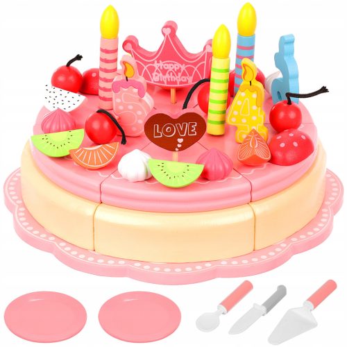  Wooden birthday cake Iso Trade 48 pieces