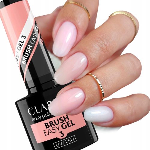 Claresa Gel in a bottle with a brush Brush easy gel 3 peach nude