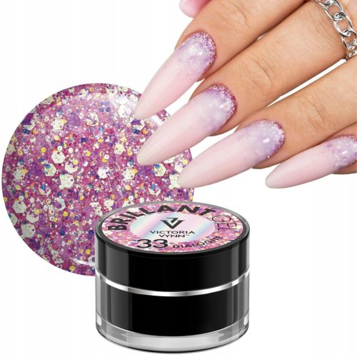  VICTORIA VYNN BRILLANT GEL GLITTER GEL FOR DECORATIONS PRINCESS 33 DIALOGITE