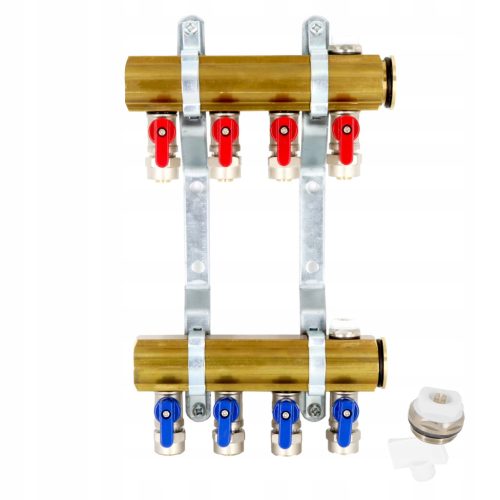  CO manifold 4 circuits PEX valves air vents FOR RADIATORS