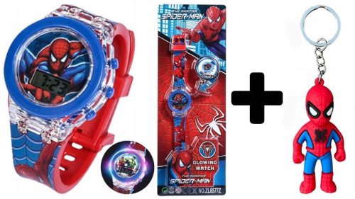  SPIDERMAN electronic watch for children boy children LED light + KEYRING