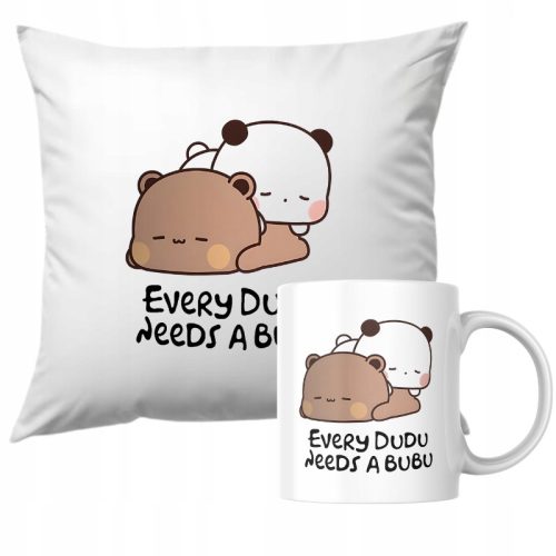  Gift Set Mug + Pillow "Every Dudu Needs a Bubu" Teddy Bears gift