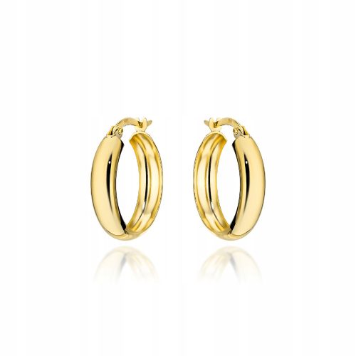  585 GOLD EARRINGS ENGLISH HOOPS GIFT ENGRAVING