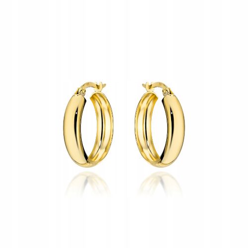  585 GOLD EARRINGS ENGLISH HOOPS GIFT ENGRAVING