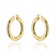  585 GOLD EARRINGS HOOPS VERY WIDE ENGLISH GIFT ENGRAVING