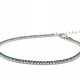  Silver bracelet with green zircon silver 925 delicate ZIRCONIA FILM