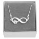  Silver infinity necklace paw dog cat paw BOX SILVER 925