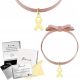  PINK OCTOBER BRACELET GOLD RIBBON BOW SILVER 925 GIFT