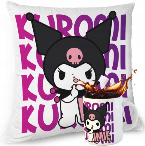  SET PILLOW MUG KUROMI ONEGAI MY MELODY GIFT FOR CHILD NAME