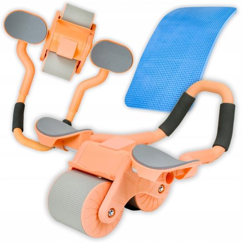  ROLLER ABS TRAINER FOR ABDOMINAL MUSCLES PILATES FITNESS EXERCISE WHEEL MAT