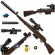  SNIPER RIFLE PLASTIC BALL PISTOL RANGE WITH ADJUSTMENT LASER