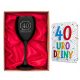  WINE GLASS AND WISHES CARD SET 40th BIRTHDAY WIFE GIFT