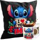  SET BLACK PILLOW MUG LILO AND STITCH STITCH ANGEL CHILD'S GIFT 3