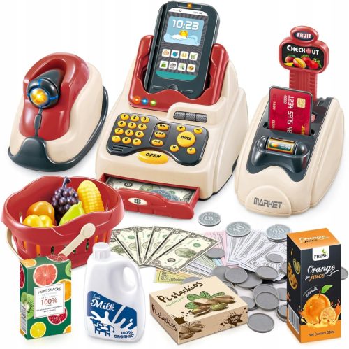  INTERACTIVE CASH REGISTER FOR CHILDREN PLAYING SHOP VARIOUS FUNCTIONS GIFT