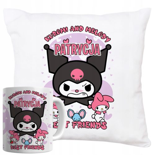  MUG AND PILLOW SET KUROMI ONEGAI MY MELODY SET WITH NAME GIFT