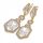  4123 Gold Plated Zircons 18k Xuping Hanging Earrings