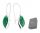  Silver earrings hanging Green Malachite For Women silver 925