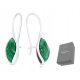  Silver earrings hanging Green Malachite For Women silver 925