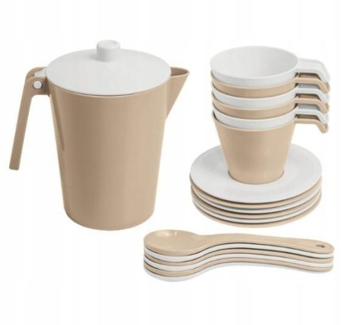  BEIGE CHILDREN'S COFFEE SET 19 PIECES WADER