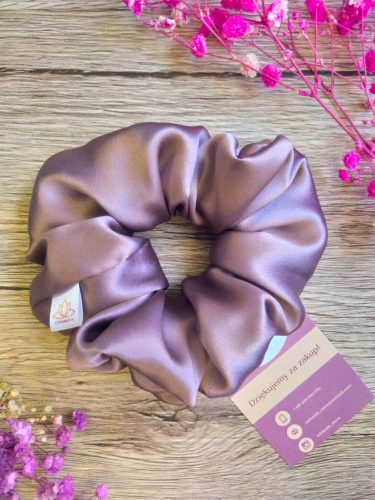  Silk scrunchie maxi MAUVE - EDDASILK