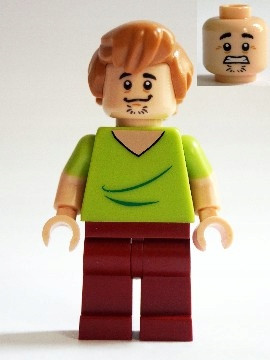  lego scooby-doo figure - scd001 shaggy rogers closed mouth