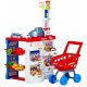  Supermarket Store Cash Register for Kids Stall + Trolley Basket with Accessories Large