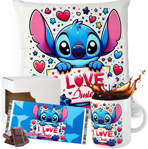  PILLOW SET MUG CHOCOLATE STICH STITCH ANGEL GIFT FOR A CHILD