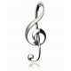  Brooch SILVER 925 TREBLE CLEF MUSIC NOTE