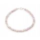  Natural KUNZITE bracelet kunzite faceted beads 4mm silver kunzite