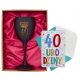  WINE GLASS AND BIRTHDAY CARD WISHES 40TH BIRTHDAY GIFT WOMEN