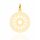  Gold pendant on a chain sun Greek pattern PR. 585