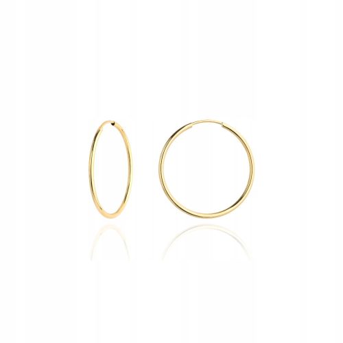  Gold hoop earrings 585 classic sapphire earrings light and elegant circles 1.2cm