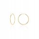  Gold hoop earrings 585 classic sapphire earrings light and elegant circles 1.2cm