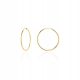  Gold hoop earrings 585 classic sapphire earrings light and elegant circles 1.2cm
