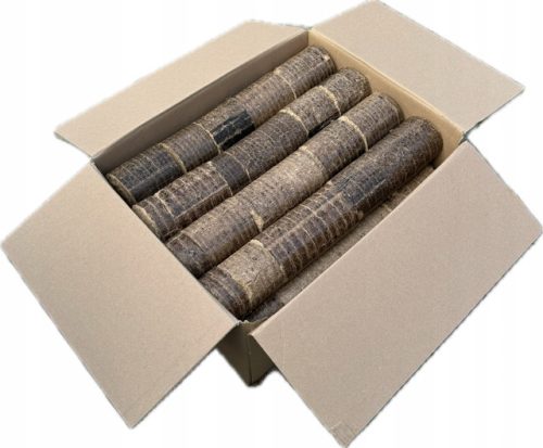  WOODEN BRIQUETTES IN BOX cylinder 25 kg fireplace stove wood fireplace fuel