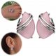  Silver earrings with rose quartz studs 925