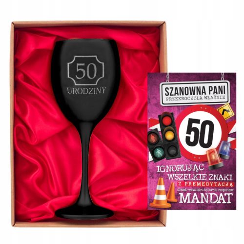  WINE GLASS AND BIRTHDAY CARD WISHES FOR 50TH DAY MANDATE FOR A WOMAN