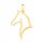  Gold-plated pendant - Horse 925
