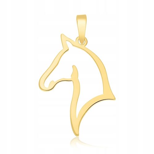  Gold-plated pendant - Horse 925