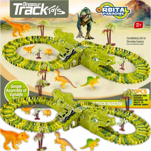  MEGA RACE TRACK XXXL DINOSAUR CAR DINO PARK 169 pcs. DINOSAURS