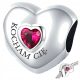  CHARMS HEART zirconia love I LOVE YOU silver 925 pendant bead charms