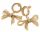  3638 Gold Plated 18k Xuping Hanging Bow Earrings