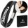  GIFT FOR DAD Black leather bracelet, 316L steel, FREE ENGRAVING