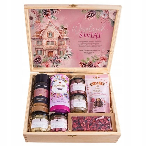  GIFT BASKET CHRISTMAS GIFT IN A PREMIUM BOX with Signature pink