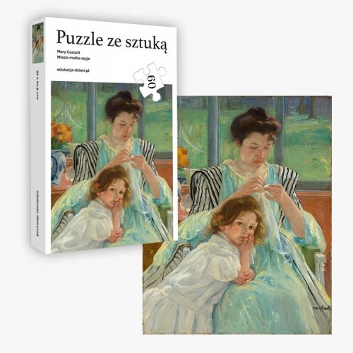  Picture puzzle: Young mother sews - Cassatt (60 pieces)