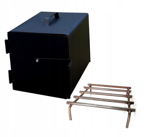  Metal Fireplace for Smokehouse L 20x20x25 + Fireplace Grate