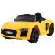  Audi R8 Spyder Battery Operated Yellow EVA Remote Control Slow Start Radio MP3 LED