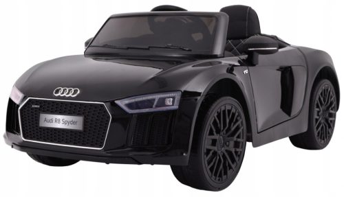  Audi R8 Spyder Battery-powered Black Paint EVA Remote Control Slow Start Radio